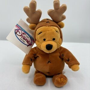 NEW Disney Mini Bean Bag Reindeer Winnie the Pooh vintage 1999